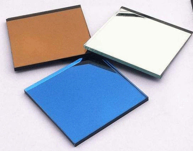 กระจกระจกสะท้อนสี มีสีน้ําเงินเข้ม เขียวเข้ม เขียวฝรั่งเศส เขียวอ่อน